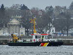 Das Polizeiboot OSTE (MMSI: 211275800) war Anfang April 2024 in Travemünde unterwegs.