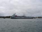 Militrschiff steht am 3.10.09 im Militrhafen von Plymouth