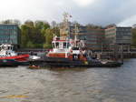 BUGSIER 11 (4) (IMO 9800348) am 16.3.2017, Hamburg, Elbe, Schlepperponton Neumühlen /
ASD (Azimuth Stern Drive), offshore-, salvage-, and firefighting-services Tug, für Tiefsee-, Küsten- und Hafen-Schleppdienste  /  BRZ 499 / Lüa 32 m, B 12,5 m, Tg 6 m / 2 Diesel, ABC Typ 12 DZC 1000-168-A, ges. 5.000 kW (6.800 PS), 2x Schottel SRP 4000 CP, 14 kn, Pfahlzug 85,5 t, max. 88 t  / gebaut bei Bogazici-Werft in Istanbul, Indienststellung  Oktober 2016  /
