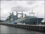 Einsatzgruppenversorger Frankfurt am Main (A 1412) der Deutschen Marine, aufgenommen im Juli 2005 whrend einer Hafenrundfahrt in Kiel, die auch an dem Marinesttztpunkt vorbei fhrte.