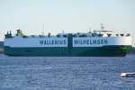 Autofrachter 'Undine' (IMO: 9240160) von Wallenius Wilhelmsen läuft in den Hafen von Halifax ein. Aufnahmedatum: 29.09.2018.