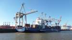 CMA CGM OPAL (IMO 9386483) am 11.10.2015, Hamburg, Elbe Containerterminal Burchardkai, Stromliegeplatz Athabaskakai / 
Containerschiff  / BRZ 40.560 / Lüa 258.92 m, B 32,26 m, Tg 12,62 m / 4.300 TEU, davon 326 Reefer / 1 Diesel, 36.560 kW (49.720 PS), 24,5 kn / gebaut 2009 bei Hanjin Heavy Industries Corporation, Philippinen / Flagge: Liberia, Heimathafen: Monrovia /

