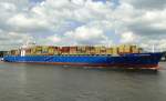  HS LIVINGSTONE  Hamburg am 21.06.2010  overall length (m): 294,10   overall beam (m): 32,30   maximum draught (m): 13,50   maximum TEU capacity: 4944   container capacity at 14t (TEU): 3280   reefer