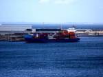 Containerfrachter  Hanse Spirit  am 23.04.13 einlaufend Copenhagen.