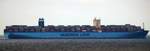 Das Containerschiff Maribo Maersk am 20.10.16 auf der Ostsee vor Gedser