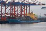 Das Containerschiff Nysted Maersk am 10.09.16 in Bremerhaven