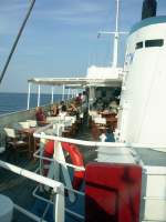 An Bord der MS Baltica zu einer Ausflugsfahrt von Warnemnde nach Khlungsborn und zurck, Sommer 2005