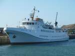 Das Seebäderschiff  Funny Girl  der Reederei Caassen-Eils stellt im Winter die Anbindung der Insel Helgoland sicher.