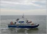 Auf dem Weg mit der Fhre von Norddeich nach Norderney begegnete uns dieses umgebaute Wasserschutzpolizeiboot  Gode Wind , welches jetzt zum Einsatz als Shuttletender in der Versorgung des
