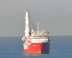 Spezialschiff  OSA Sampson  verfügt über die weltweit größten Offshore-Rotary Kran beim Kran Hersteller Liebherr-MCCtec in Rostock.
Aufgenommen am 22.01.2015 in der Karibiknach den Bahamas
IMO:9429455