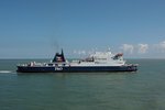 Fährschiff  EUROPEAN SEAWAY , IMO 9007283, Indienststellung 07.10.1991, der P&O am 02.09.2015 vor Calais