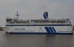 Das Fhrschiff Friesland beim verlassen des Hafen`s  von Harlingen/Niederlande. Beobachtet am 19.05.2013.