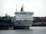 Fhrschiff Gryf der Unity Line am 23.02.13 im Hafen von Trelleborg.