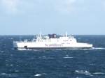 Die  FS Holger Danske  der Scandlines am 03.09.07 von Puttgarden auf dem Weg nach Rbyhavn. Die schon etwas ltere Fhre wird heute nur noch zum Transport von Gefahrgut eingesetzt.