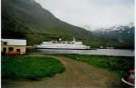 Das Fhrschiff  MS Norrna , welches Norwegen - via Frer - Island verbindet 