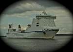 Transfennica Schiff namens Stena Forerunner beim Einlaufen in Travemnde Aufnahmedatum 11.05.2011