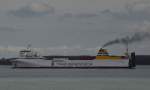 SEAGARD, ein RORO-Fhrschiff aus Mariehamn auslaufend von Lbeck kommend hat Travemnde gerade passiert am 27.04.2013.