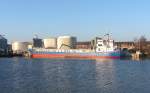 MS Baltic Skipper IMO 9138185 hat aus Klaipeda Futtermittel mitgebracht, die am Lbecker Lagerhauskai 1 gelscht werden...