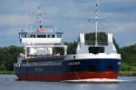 Die Crownbreeze IMO-Nummer:9195652 Flagge:Niederlande Lnge:88.0m Breite:13.0m Baujahr:1999 Bauwerft:Daewoo Mangalia Heavy Industries, Mangalia Rumnien aufgenommen auf dem Nord-Ostsee-Kanal am