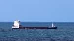 Die Fri Langesund am 19.04.2014 vor Brest. Sie ist 89,9m lang und 13,2m breit.