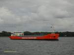 LADY ANNA (IMO 9624811) am 10.8.2013, Kieler Frde vor Anker /  Frachtschiff / Gt 2750 / La 88 m, B 13 m , Tg 3,8 m / 2012 bei Groningen Shipyards BV, Waterhuizen, NL /  