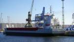 Das holländische Frachtschiff Tjonger am 03.10.15 im Industriehafen Rostock