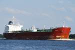 Der Tanker King Eric ehemals Ashley IMO-Nummer:9228849 Flagge:Marshall Inseln Lnge:182.0m Breite:27.0m Geschwindigkeit:14,5Knoten auslaufend aus Hamburg am 15.07.09