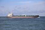 Rotterdam Maasvlakte am 5.10.2023: Der Tanker VALLE DI CORDOBA ist hier in der Waal Mündung in Richtung Hafen Rotterdam unterwegs.