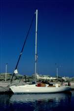 Das Boot mit dem ich im Mai 1996 einen Segeltrn in der Welt der Kykladeninseln in Griechenland unternahm