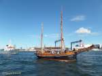 HANNE MARIE am 25.6.2014 im Kieler Hafen /  Gaffelketsch (Traditionsschiff) / Lüa 19,81 m, B 4 m, Tg 2,15 m / Segelfäche: 140 m² / 1 Perkins-Diesel, 85 PS /1919 in Fanø