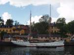 Stockholm-Alte Segelschiff in Skeppsholmen, die Insel den Schiffe.