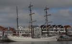 Artemis, ein Dreimast-Segler Heimathafen Franeker/ Niederlande, liegt am Ostseekai in Travemnde.