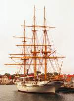 Das 1900 gebaute eiserne Vollschiff  Jarramas  am 03.09.1995 im Hafen von Karlskrona.