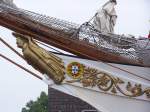 Die Bste von Heinrich dem Seefahrer ziert als Galionsfigur den Bug der Bark  Sagres  aus Portugal, Baujahr 1937. Das Bild entstand am 14.08.2005 bei der Sail Bremerhaven.