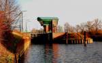 Schleuse Lauenburg am Elbe Lbeck Kanal, Mittags in der Novembersonne.