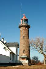 Fornæs Fyr. Der Leuchtturm ist 27 m hoch und wurde 1839 in Betrieb genommen; 24.03.2013