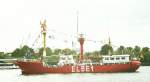 das letzte Feuerschiff Elbe 1  Brgermeister O'Swald II  lag von  7. November 1948 bis 22. April 1988 auf der Position bei 54 0′ 0″ Nord, 8 10′ 40″ Ost.
Mit einer Lnge von 57,30 m war es das grte Feuerschiff der Welt.
Aufgenommen 2007 in Hamburg
 