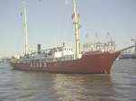 Feuerschiff  Elbe 3  119 Jahre alt. Am 11.Mai in Hamburg beim Hafengeburtstag mit Gsten unterwegs.
