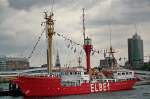 Das Feuertschiff  Elbe 1  am 19.06.08 zum Feurschifftreffen in Hamburg. Mit dabei FS Fehmarnbelt und FS Elbe 3. 
