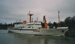 PLANET  -NN =PLANET II -das Foto wurde 2004 in Landwehr am NOK gemacht.Von 1967 bis 2004 Forschungsschiff.In Wilhelmshaven aufgelegt.