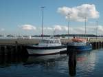 Boote vom Hafenkapitn und Polizeiboot am 27.Juni 2010 im Stadthafen von Stralsund.