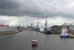 Ein immer wieder toller Anblick zur Stadt Lbeck, so auch fr OLDTIMER RESERVE V,  ENI 02308691 mit Kurs Hansahafen...
