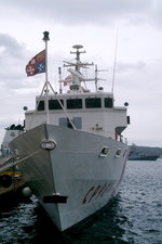 Patrouillenboot 'Michele Fiorillo' (CP 904) der italienischen Küstenwache im Hafen von Palau, Sardinien.