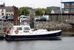 Das 5m lange Lootsenboot UDALE BAY am 12.06.19 in Invergordon