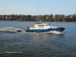 WS 20 AMERIKAHFT (ENI 05114200) am 1.3.2013, Hamburg, Elbe Hhe Bubendeyufer /  Schweres Hafenstreifenboot, Polizei Hamburg / La 19,0 m, B 5,42 m, Tg 1,46 m / 2 MTU-Diesel, ges.