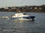 WS 20 AMERIKAHFT   (ENI 05114200) am 1.3.2013, Hamburg, Elbe Hhe Bubendeyufer /  Schweres Hafenstreifenboot, Polizei Hamburg / La 19,0 m, B 5,42 m, Tg 1,46 m / 2 MTU-Diesel, ges.