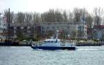 Wasserschutz-Polizeiboot HABICHT auf Kontrollfahrt im Travemnder Hafen...