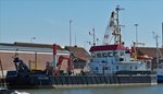 . Arbeitsschiff Seelöwe aufgenommen im Fischereihafen von Norddeich. 01.05.2016
