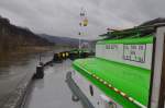 Elbe Beskydy. Als Schleppzug unterwegs. Bergw�rts  bei Rosawitz.
