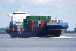 Containerschiffe Die Beluga Stimulation Baujahr:2004 L�nge:134,65m Breite:21,00m Tiefgang:7,10m Geschwindigkeit:18kn Kapazit�t:750TEU beim verlassen des Hamburger Hafens aufgenommen vom Willkommen H�ft am 23.06.09